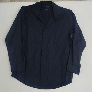 Bibas slim fit long-sleeve black shirt size medium  15.5 16